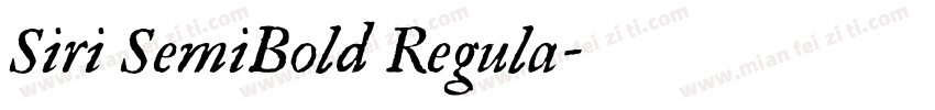 Siri SemiBold Regula字体转换